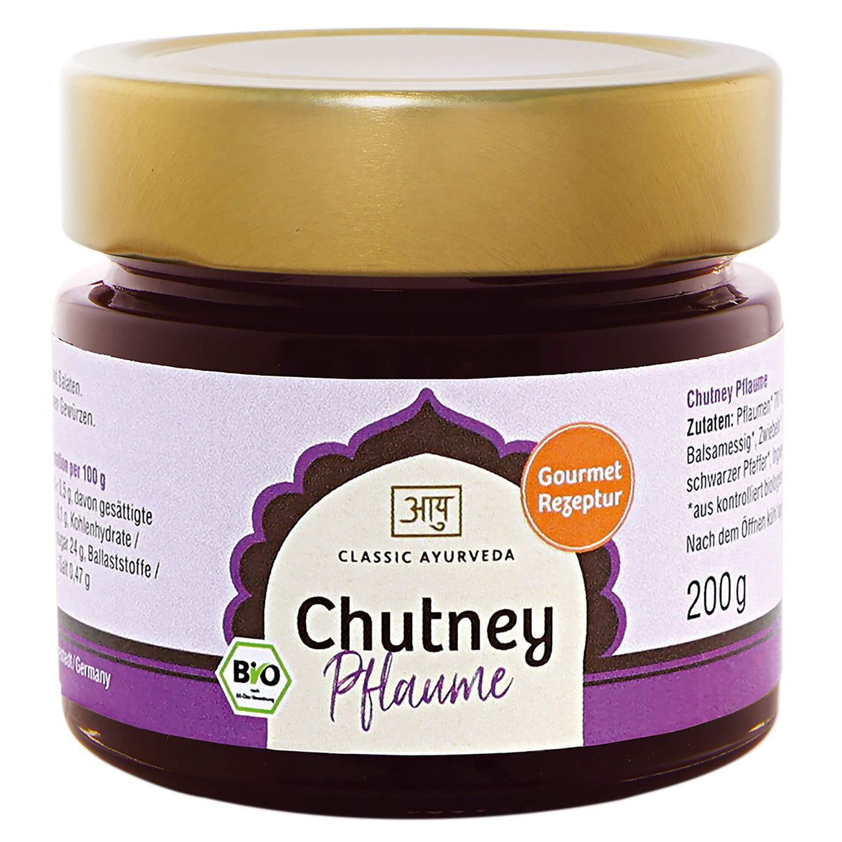 Bio Chutney Pflaume, 200 g - AYURDEVA