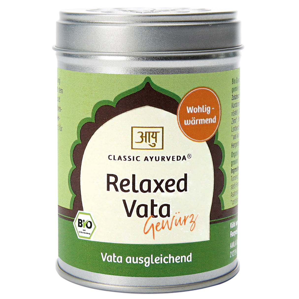 Organic Relaxed Vata Spice, 70 g