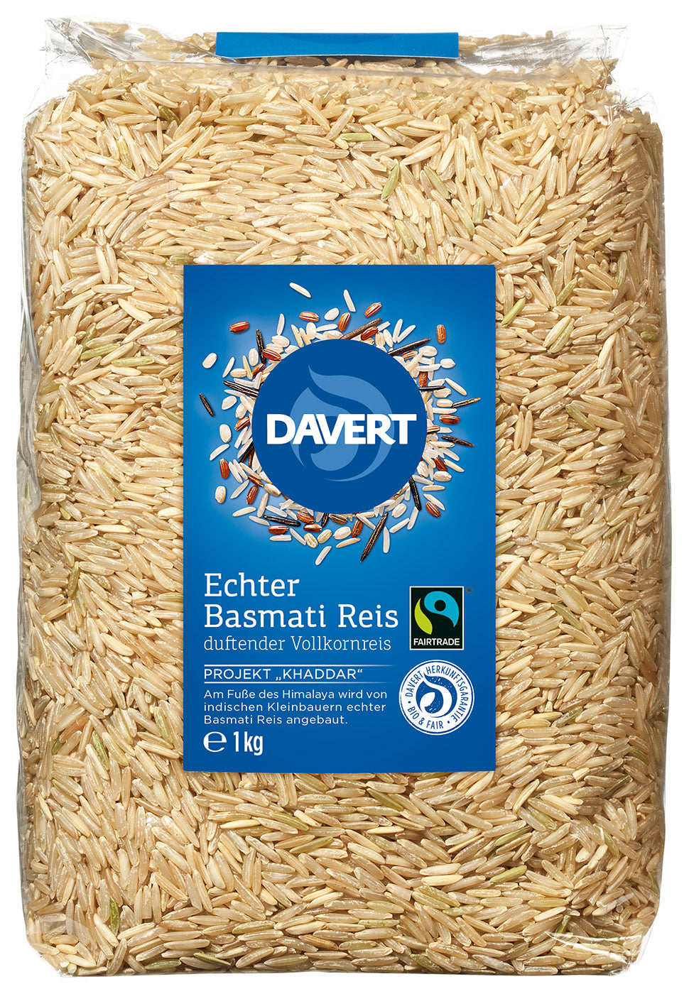 Bio Echter Basmati Reis, braun (Naturreis) 1 kg - AYURDEVA