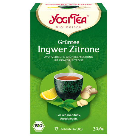 Bio Grüntee Ingwer-Zitrone, 30,6 g - YOGISHOP