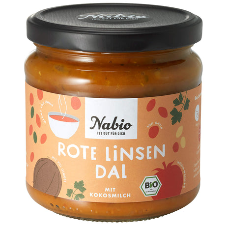 Bio Rote Linseneintopf Daal im Glas, 365 g - YOGISHOP