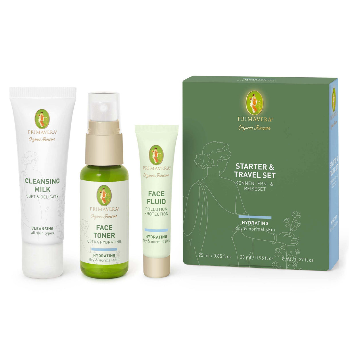 Starter & Travel Set Hydrating Pflege, 61 ml - YOGISHOP