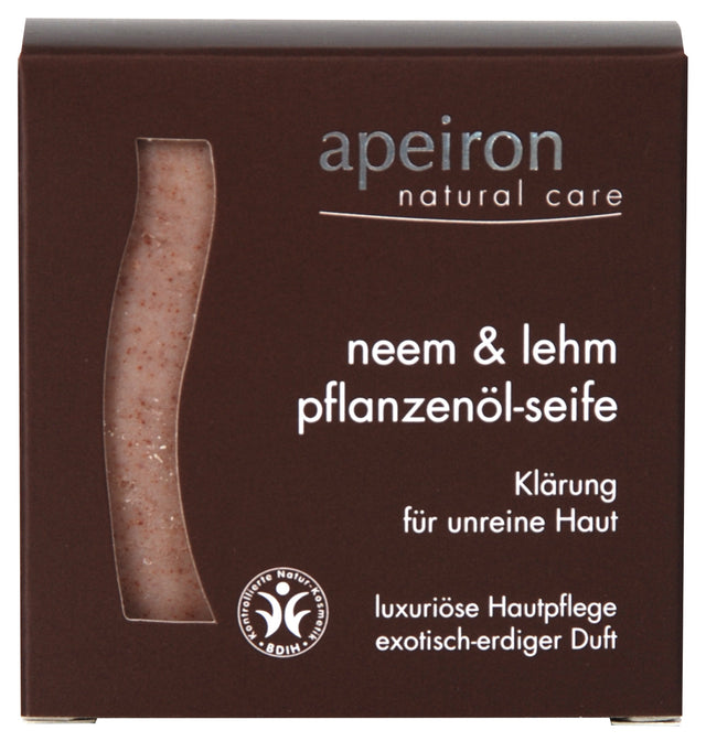 Neem & Lehm, ayurvedische Pflanzenöl-Seife, 100 g - YOGISHOP