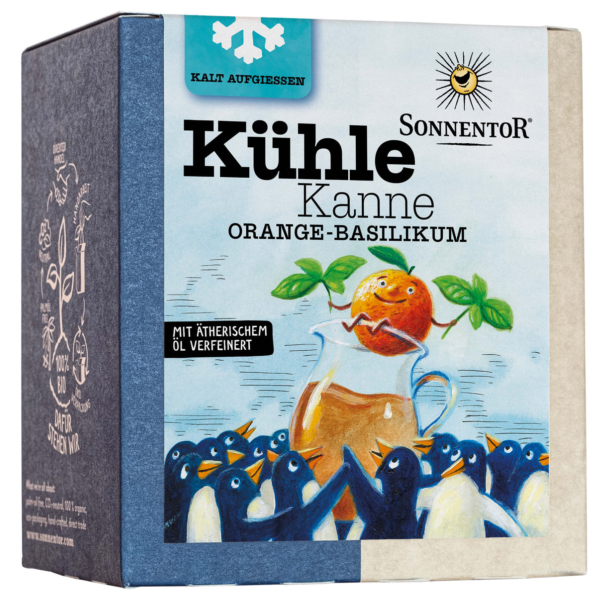 Bio Kühle Kanne Orange-Basilikum Tee, 16 x 2,5 g - AYURDEVA