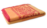 Baumwolldecke Paisley - bordeaux/orange - AYURDEVA