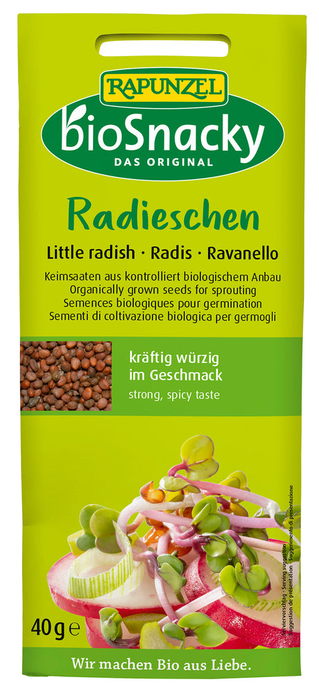 BioSnacky Keimsaat Radieschen, 40 g - YOGISHOP