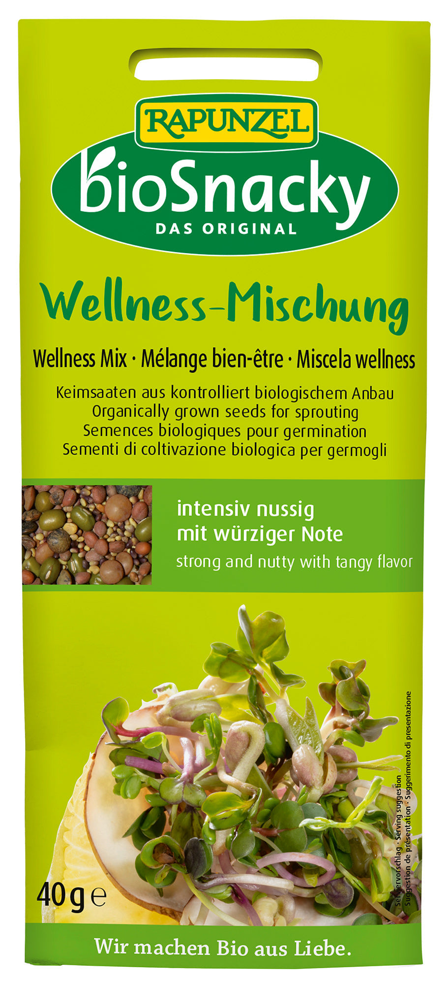 BioSnacky Keimsaaten Wellness-Mischung, 40 g - YOGISHOP