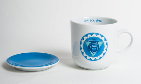 Chakra-Tasse aus Porzellan mit Unterteller - YOGISHOP