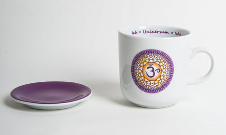 Chakra-Tasse aus Porzellan mit Unterteller - YOGISHOP