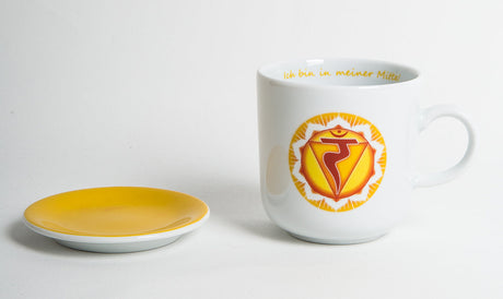 Chakra-Tasse aus Porzellan mit Unterteller - YOGISHOP