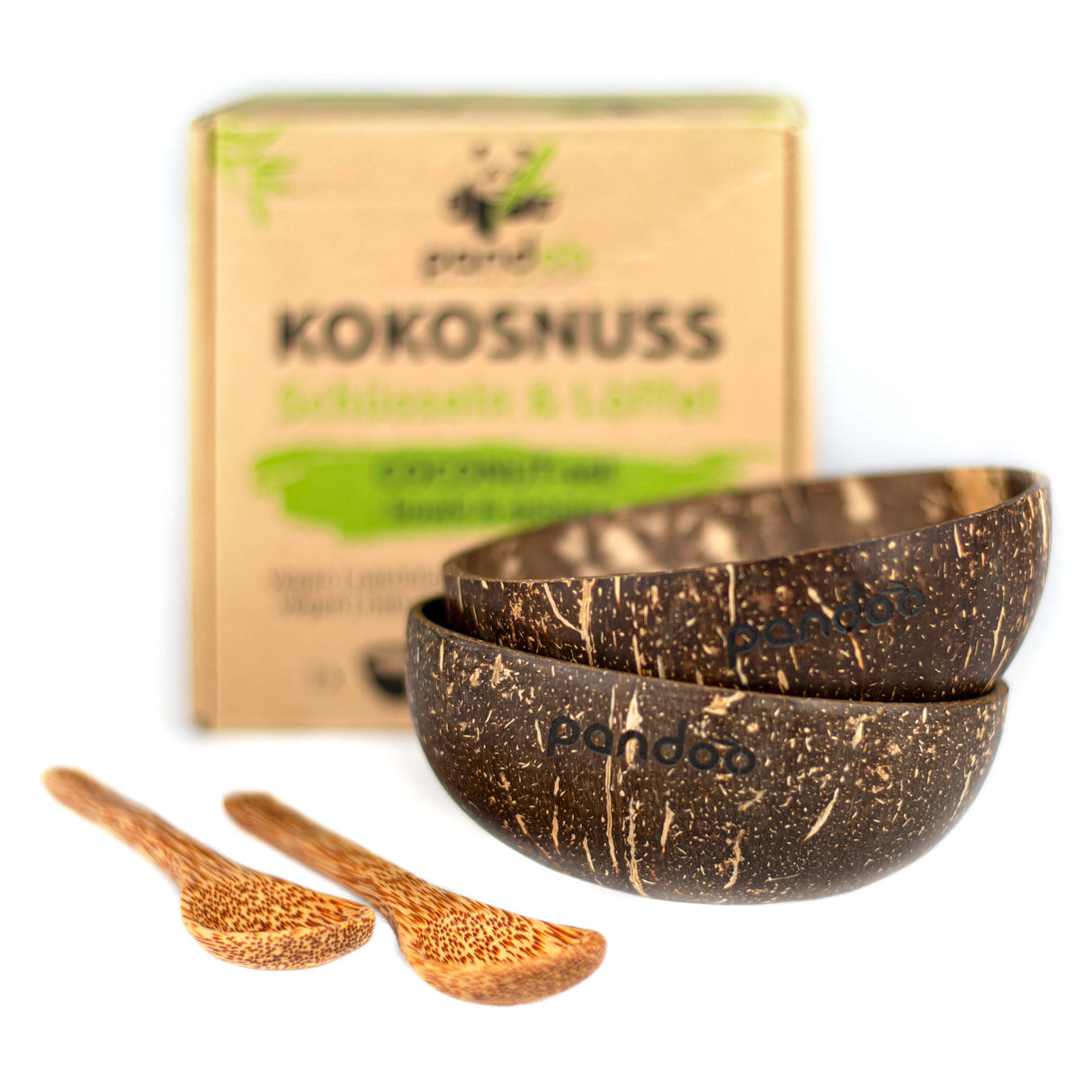 Kokosnuss-Set, 2 Schüssel & 2 Löffel - AYURDEVA