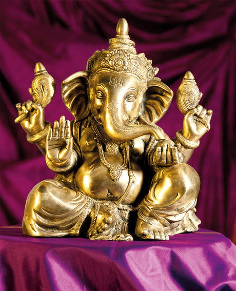 Ganesha-Statue aus Messing, 35cm - YOGISHOP