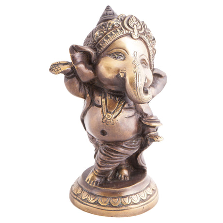 Baby Ganesha Figur aus Messing, 12,5 cm - AYURDEVA