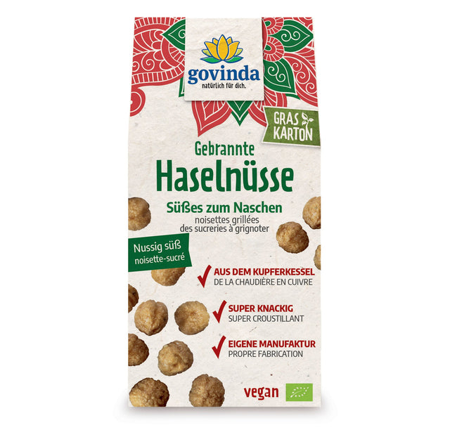 Bio gebrannte Haselnüsse, 100 g - YOGISHOP