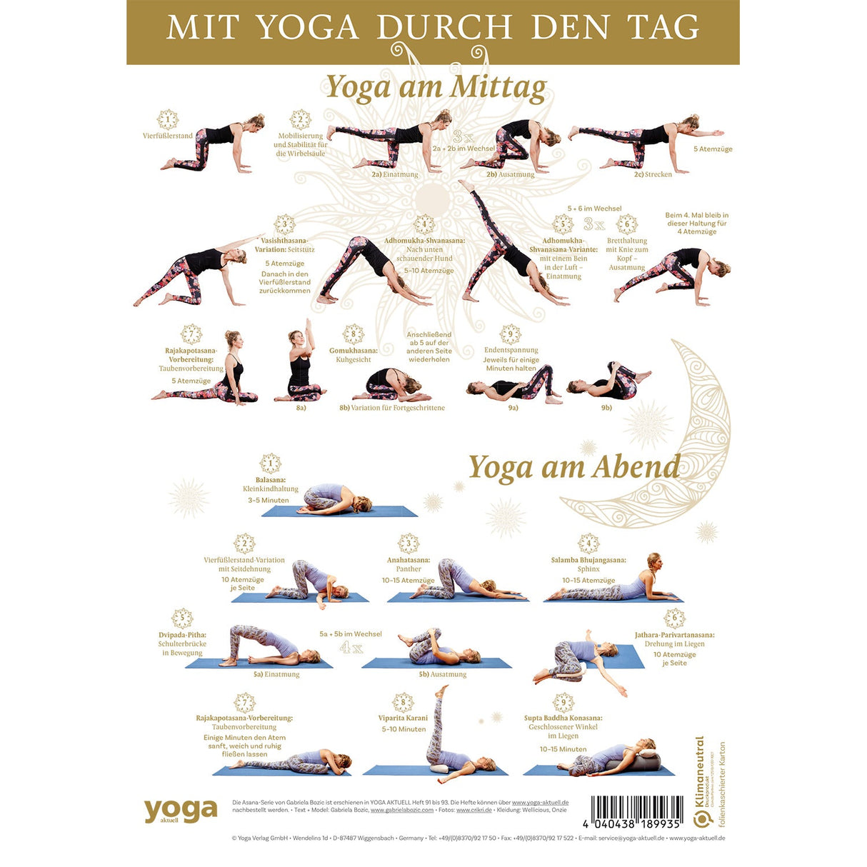 Mit Yoga durch den Tag Poster A4