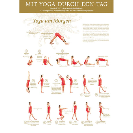 Mit Yoga durch den Tag Poster A4 - AYURDEVA