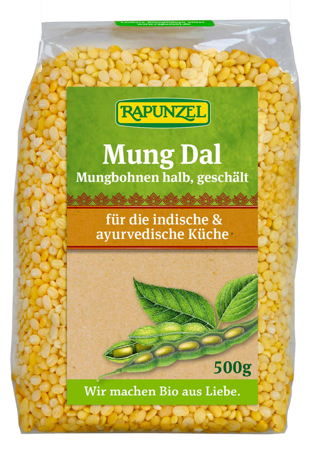 Bio Mung Dal - Mungbohnen halb, geschält, 500 g - YOGISHOP