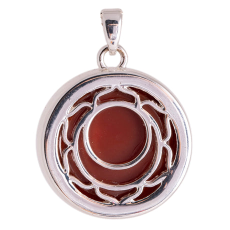 Sakral-Chakra Anhänger mit Karneol und Kette - AYURDEVA