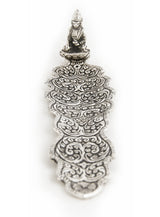 Räucherstäbchenhalter aus Weißmetall - Buddha