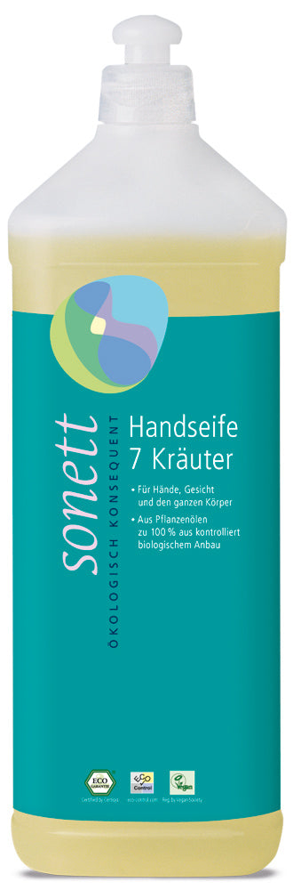 Handseife 7 Kräuter - 1 l Nachfüllflasche