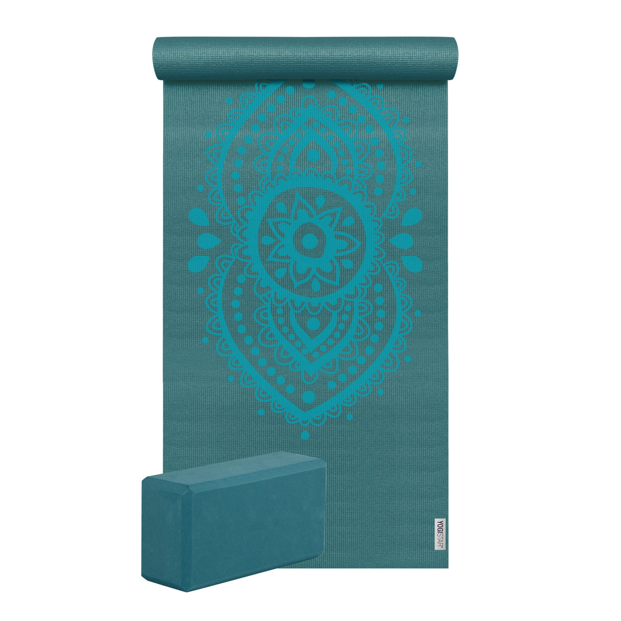Yoga-Set Starter Edition - ajna chakra (Yogamatte + 1 Yogablock) - petrol