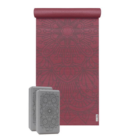 Yoga-Set Starter Edition - lotus mandala (Yogamatte + 2 Yogablöcke) - YOGISHOP