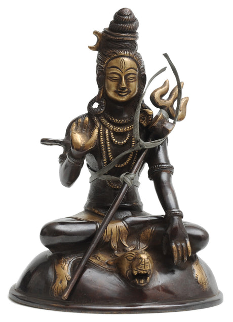 Shiva-Statue aus Messing, 18cm - YOGISHOP