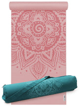 Yoga-Set Starter Edition - spiral mandala (Yogamatte + Yogatasche) - velvet rose