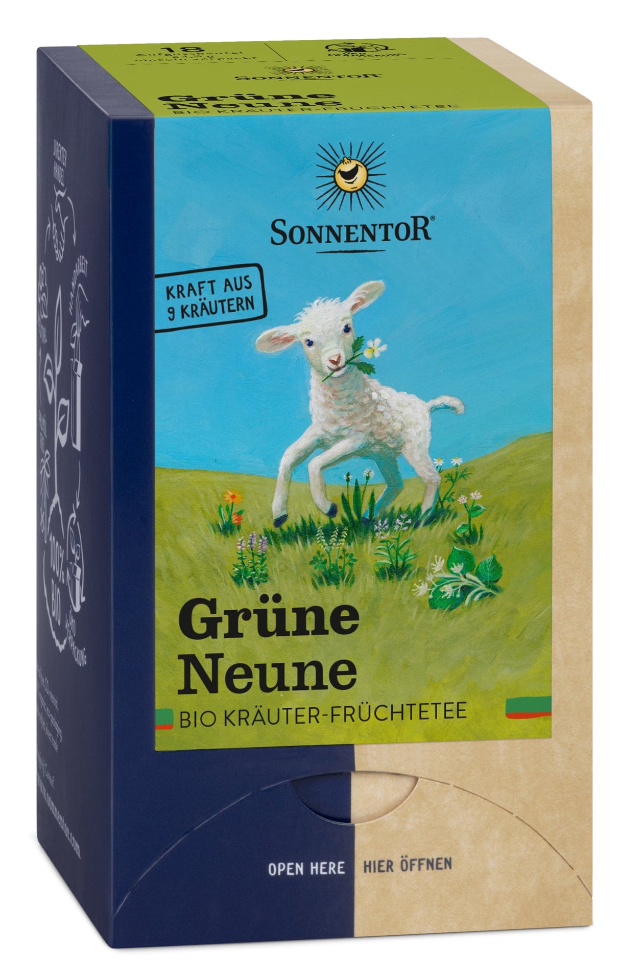 Bio Kräuter-Früchteteemischung "Grüne Neune", 27 g