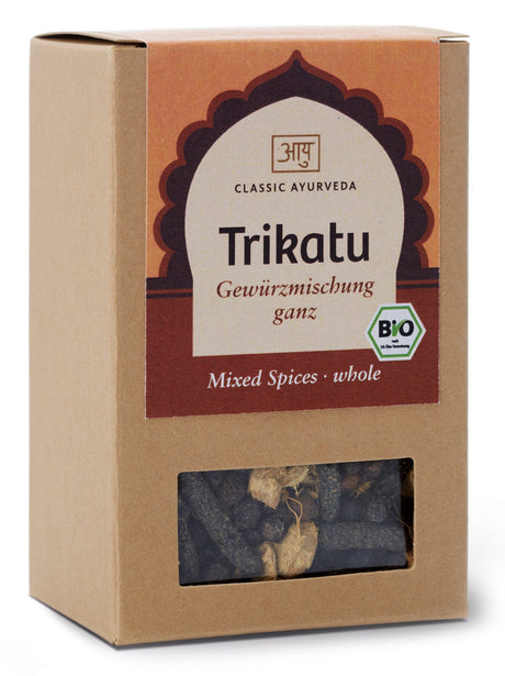 Bio Trikatu Gewürzmischung, ganz, 50 g - AYURDEVA