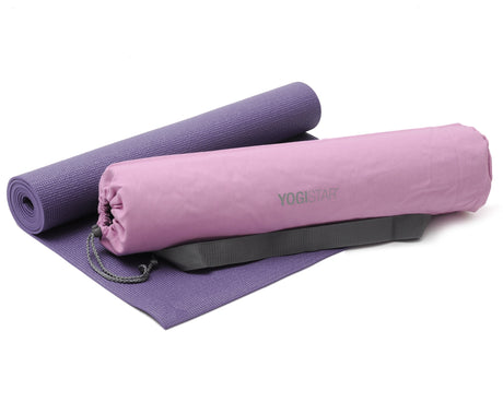 Yoga-Set Starter Edition (Yogamatte + Yogatasche) - aubergine
