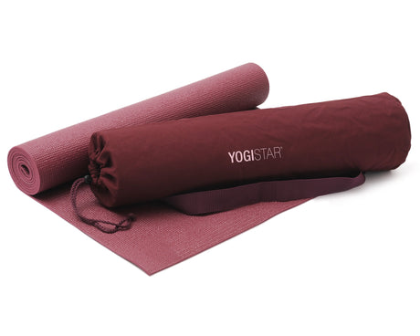 Yoga-Set Starter Edition (Yogamatte + Yogatasche) - bordeaux