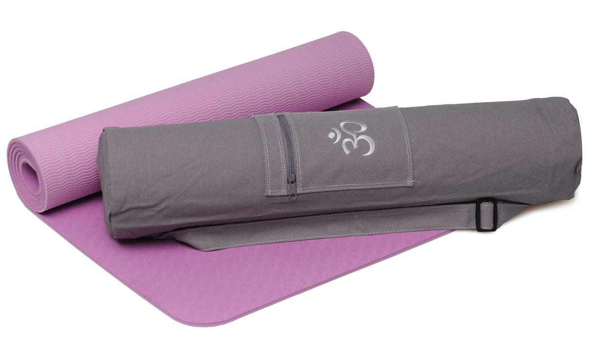 Yoga-Set Starter Edition - comfort (Yogamatte pro + Yogatasche OM) - aubergine