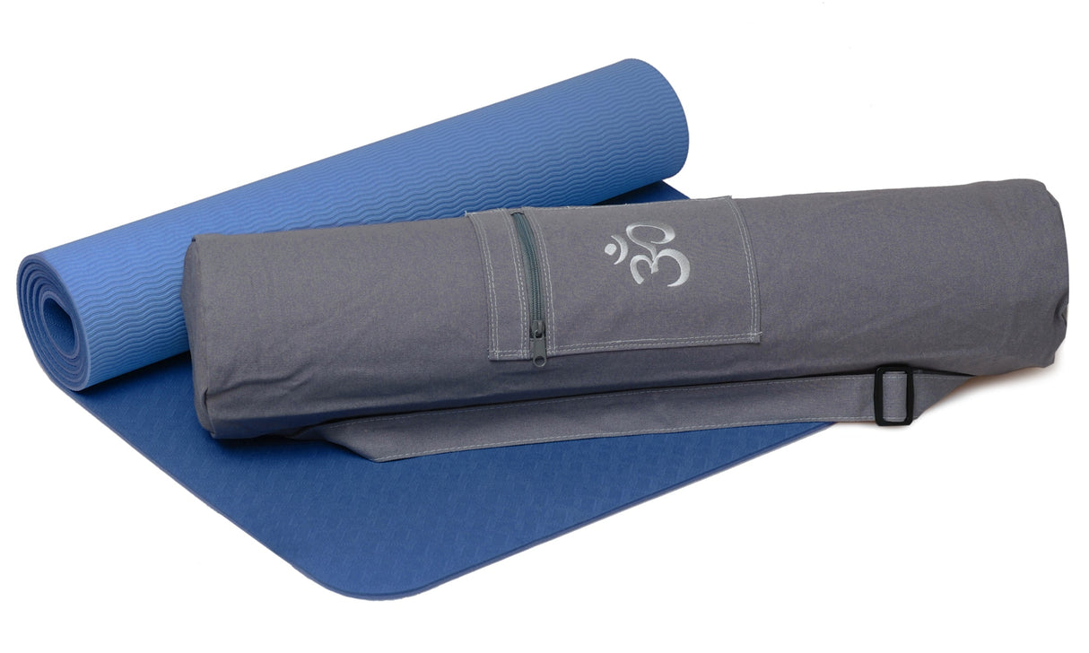 Yoga-Set Starter Edition - comfort (Yogamatte pro + Yogatasche OM) - blue