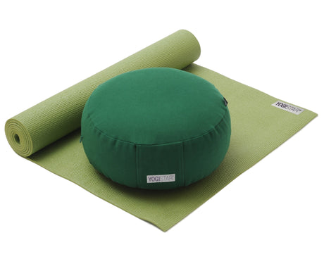 Yoga-Set Starter Edition - Meditation (Yogamatte + Kissen) - green