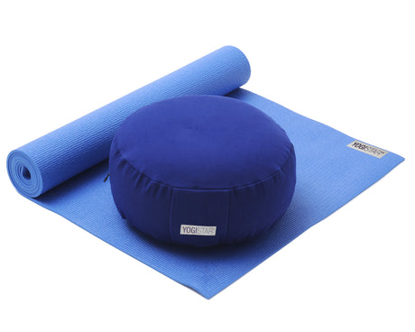 Yoga-Set Starter Edition - Meditation (Yogamatte + Kissen) - blue