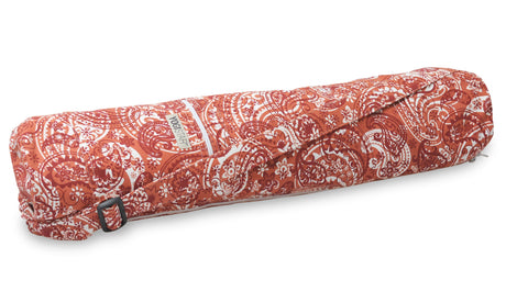 Yogatasche yogibag® basic - zip - cotton - art collection - 65 cm - paisley orange-red - AYURDEVA