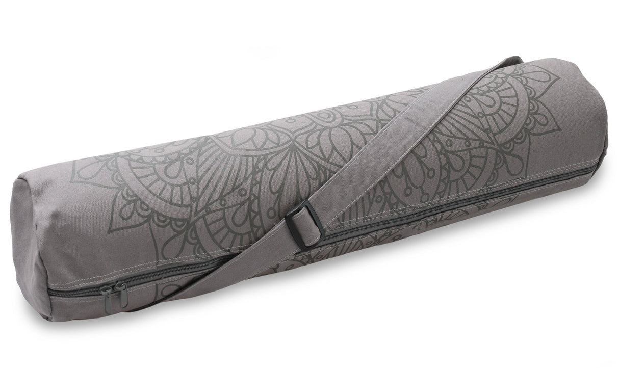 Yogatasche yogibag® basic - zip - cotton - art collection - 65 cm - lotus mandala - graphit