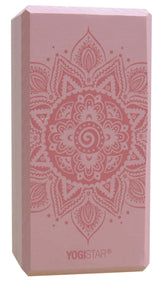 Yogablock yogiblock® basic - art collection - spiral mandala - velvet rose