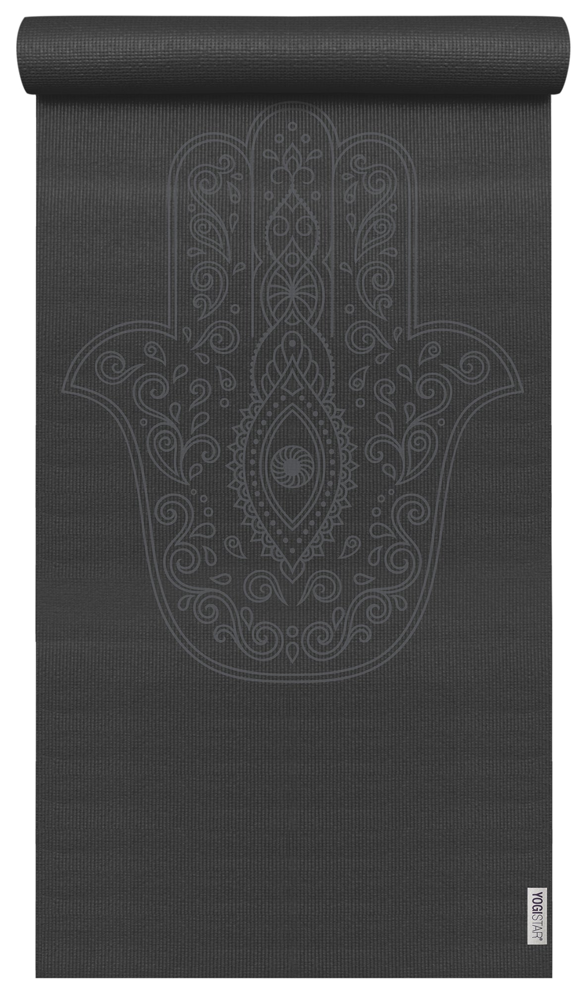 Yogamatte yogimat® basic - art collection - hand of fatima - zen black