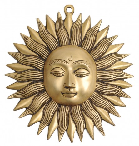 Wandsymbol "Sonne", Messing 